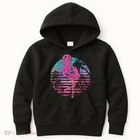 Retro Tropic Flamingo Kids Hoodie thumb 0