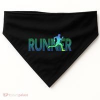Runner Track & Field Cross Country Marathon Running Graphic USA-Made Doggie Bandana thumb 0