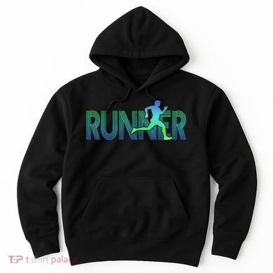 Runner Track & Field Cross Country Marathon Running Graphic Hoodie