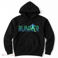 Runner Track & Field Cross Country Marathon Running Graphic Hoodie thumb 0