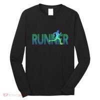 Runner Track & Field Cross Country Marathon Running Graphic Long Sleeve Shirt thumb 0