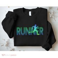 Runner Track & Field Cross Country Marathon Running Graphic Sweatshirt thumb 2