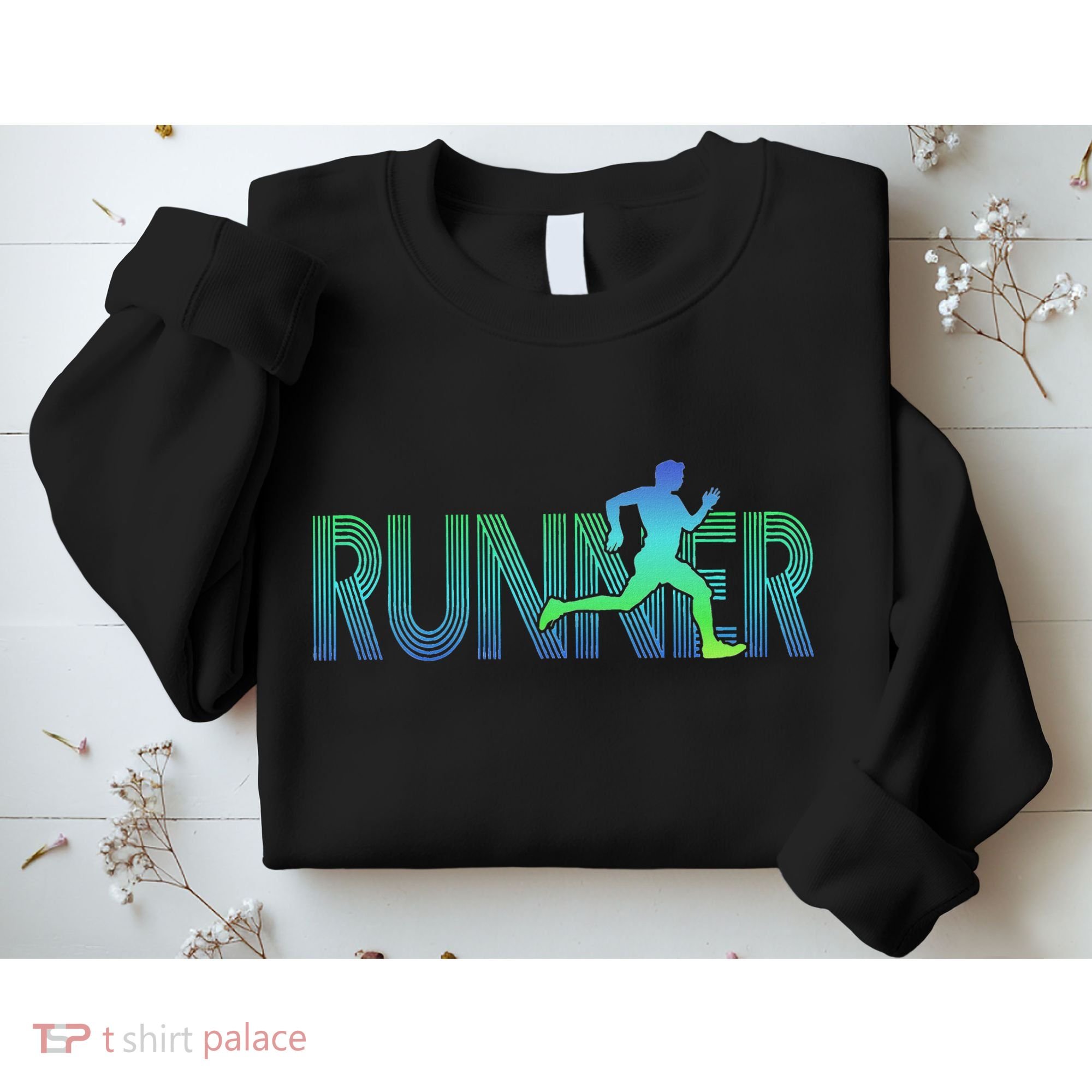 Runner Track & Field Cross Country Marathon Running Graphic Sweatshirt