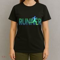 Runner Track & Field Cross Country Marathon Running Graphic T-Shirt thumb 4