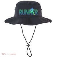 Runner Track & Field Cross Country Marathon Running Graphic Bucket Hat thumb 0
