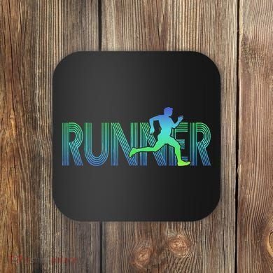 Runner Track & Field Cross Country Marathon Running Graphic Coaster