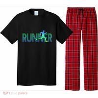 Runner Track & Field Cross Country Marathon Running Graphic Pajama Set thumb 0