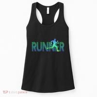 Runner Track & Field Cross Country Marathon Running Graphic Women's Tank Top thumb 0