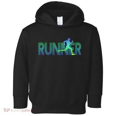 Runner Track & Field Cross Country Marathon Running Graphic Toddler Hoodie