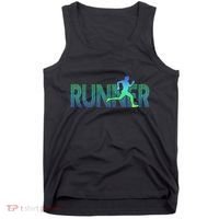 Runner Track & Field Cross Country Marathon Running Graphic Tank Top thumb 0