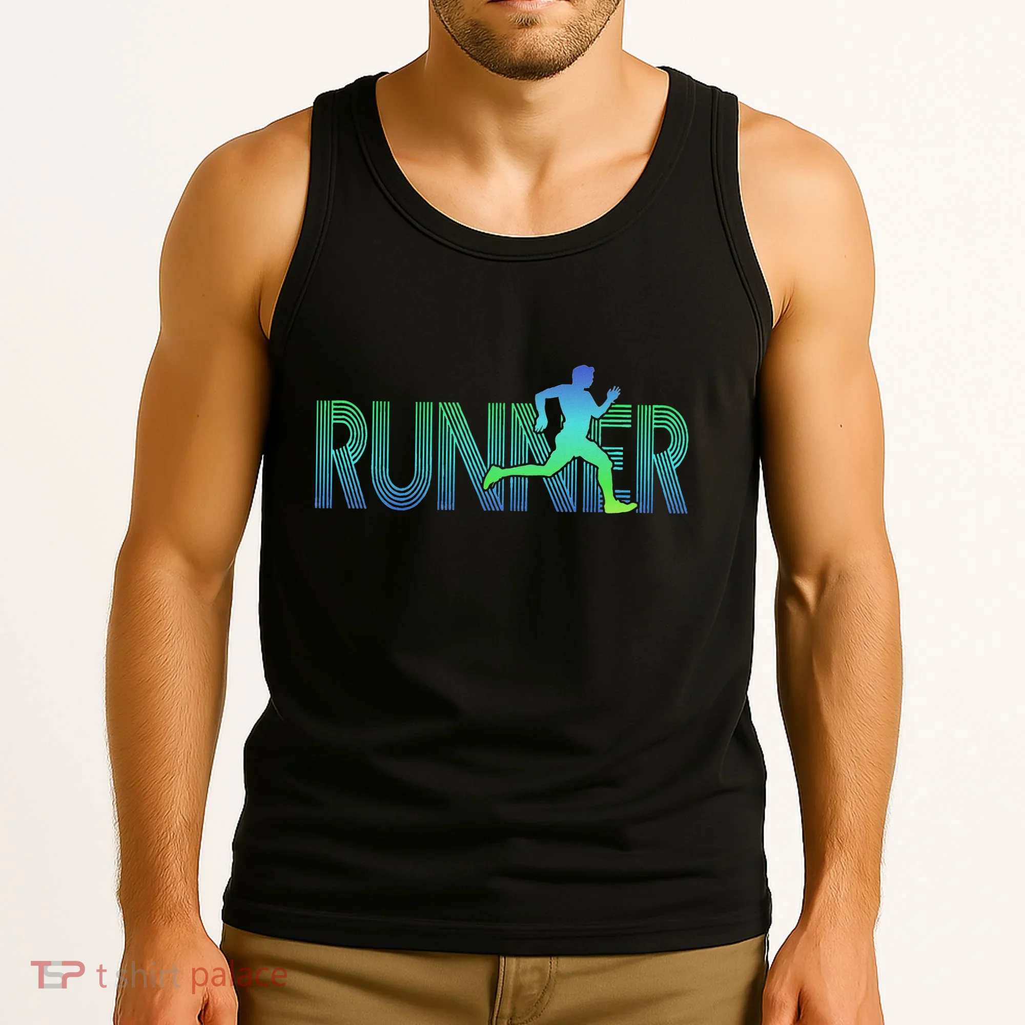 Runner Track & Field Cross Country Marathon Running Graphic Tank Top