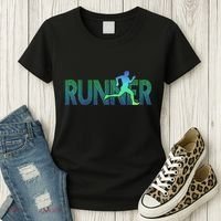 Runner Track & Field Cross Country Marathon Running Graphic Women's T-Shirt thumb 3