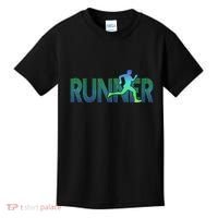 Runner Track & Field Cross Country Marathon Running Graphic Kids T-Shirt thumb 0