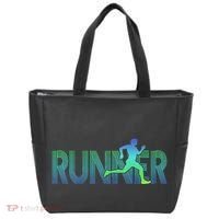 Runner Track & Field Cross Country Marathon Running Graphic Tote Bag thumb 0