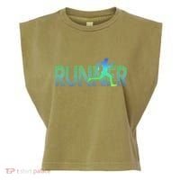 Runner Track & Field Cross Country Marathon Running Graphic Garment-Dyed Women's Muscle Tee thumb 0