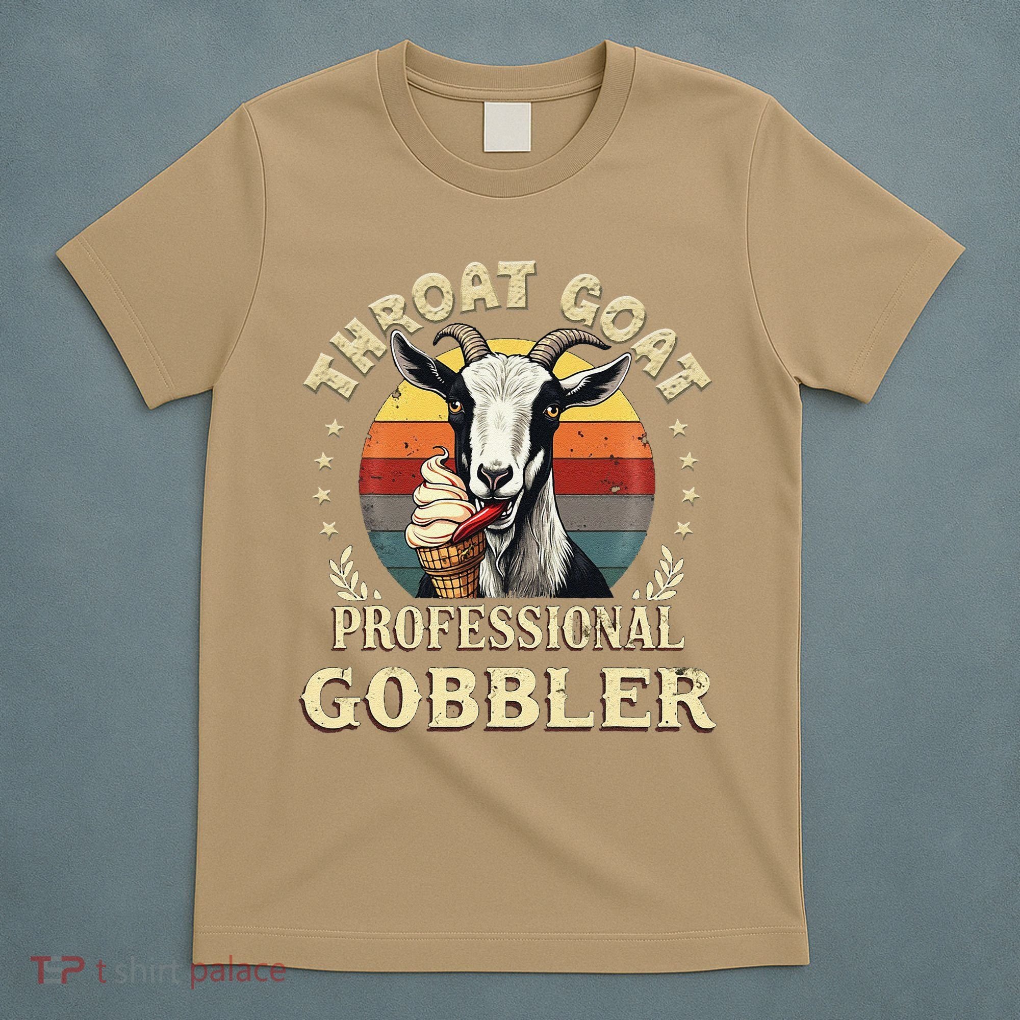 Retro Throat Goat Inappropriate Adult Humor Funny Gag Memes T-Shirt