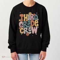 Retro Third Grade Crew 3rd Grade Teacher First Day Of School Teacher Women's Sweatshirt thumb 0