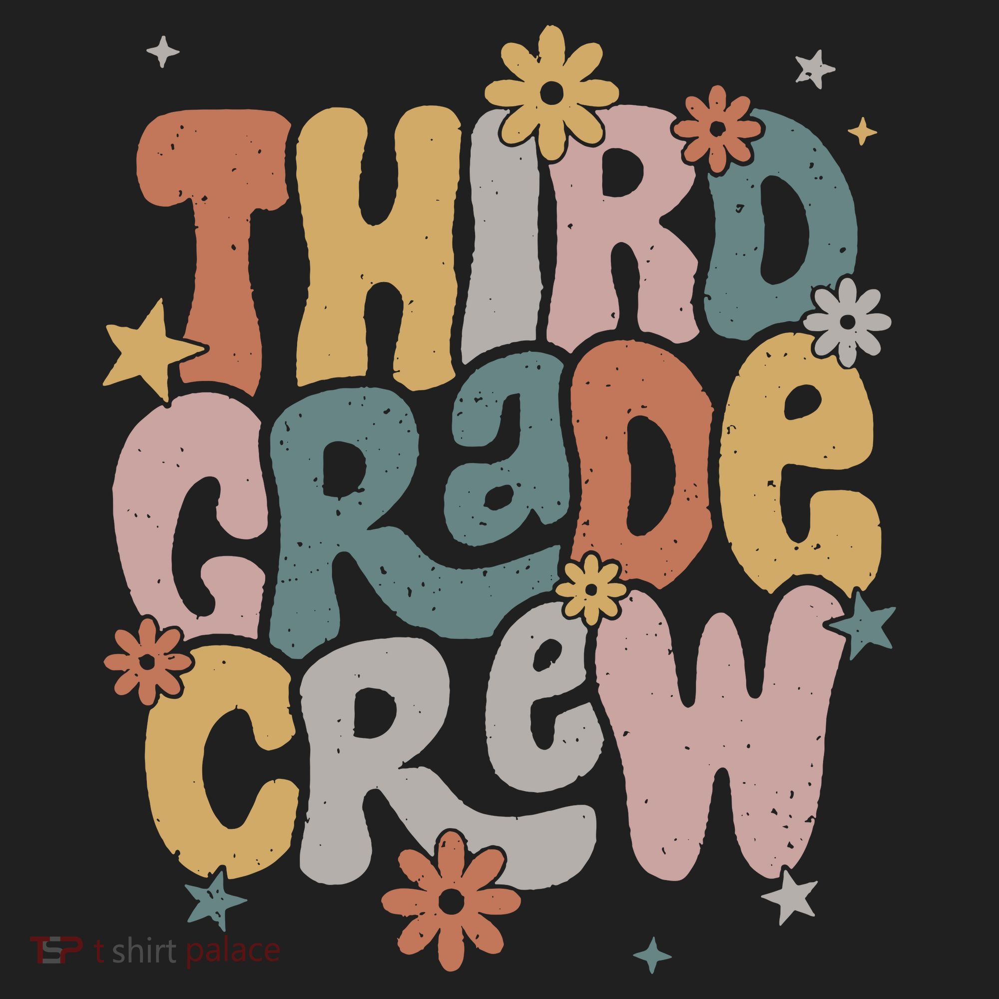 Retro Third Grade Crew 3rd Grade Teacher First Day Of School Teacher Women's Sweatshirt