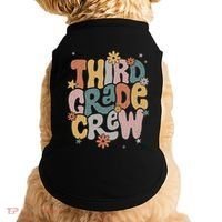 Retro Third Grade Crew 3rd Grade Teacher First Day Of School Teacher Doggie Tank thumb 0