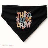 Retro Third Grade Crew 3rd Grade Teacher First Day Of School Teacher USA-Made Doggie Bandana thumb 0