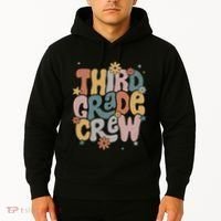 Retro Third Grade Crew 3rd Grade Teacher First Day Of School Teacher Hoodie thumb 2