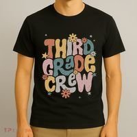 Retro Third Grade Crew 3rd Grade Teacher First Day Of School Teacher T-Shirt thumb 3