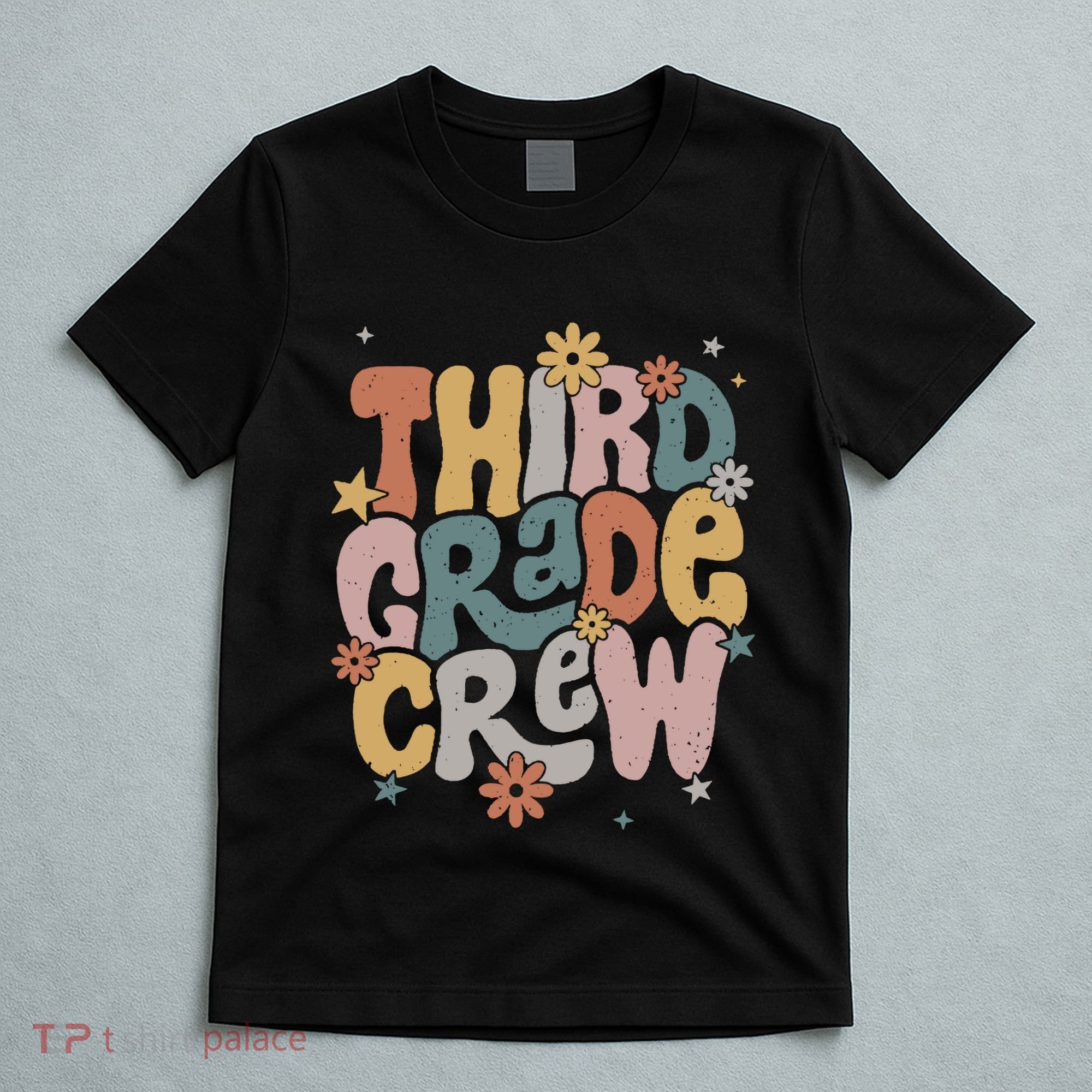 Retro Third Grade Crew 3rd Grade Teacher First Day Of School Teacher T-Shirt