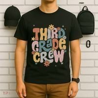 Retro Third Grade Crew 3rd Grade Teacher First Day Of School Teacher T-Shirt thumb 6