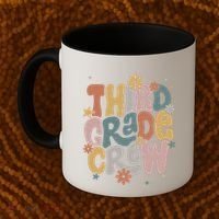Retro Third Grade Crew 3rd Grade Teacher First Day Of School Teacher Coffee Mug thumb 2