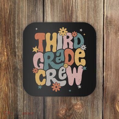 Retro Third Grade Crew 3rd Grade Teacher First Day Of School Teacher Coaster