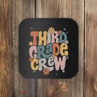 Retro Third Grade Crew 3rd Grade Teacher First Day Of School Teacher Coaster thumb 0
