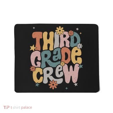Retro Third Grade Crew 3rd Grade Teacher First Day Of School Teacher Mousepad