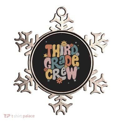 Retro Third Grade Crew 3rd Grade Teacher First Day Of School Teacher Ornament
