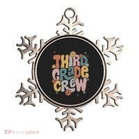 Retro Third Grade Crew 3rd Grade Teacher First Day Of School Teacher Ornament thumb 0