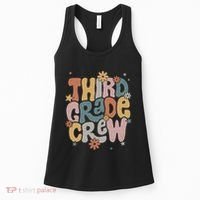 Retro Third Grade Crew 3rd Grade Teacher First Day Of School Teacher Women's Tank Top thumb 0