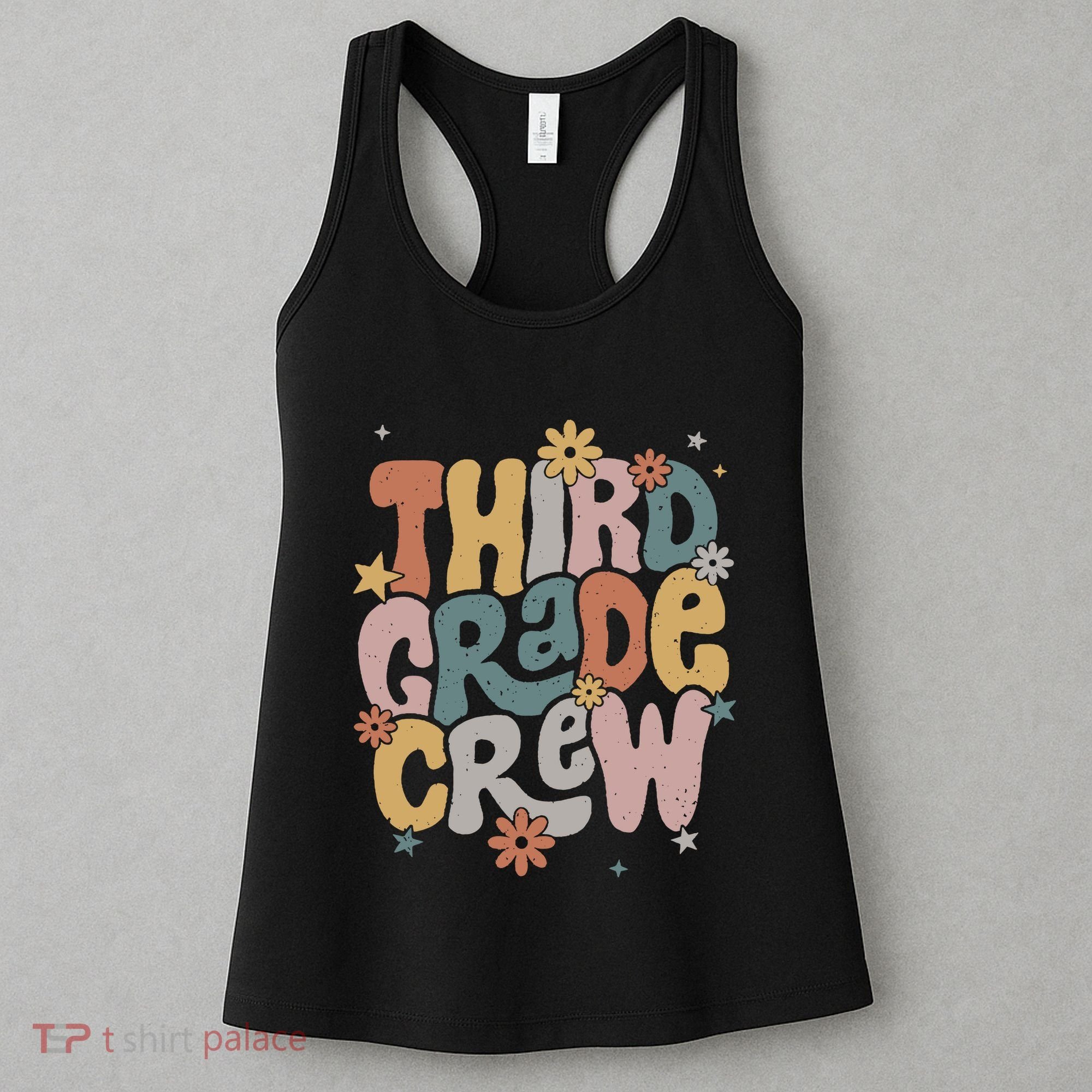 Retro Third Grade Crew 3rd Grade Teacher First Day Of School Teacher Women's Tank Top