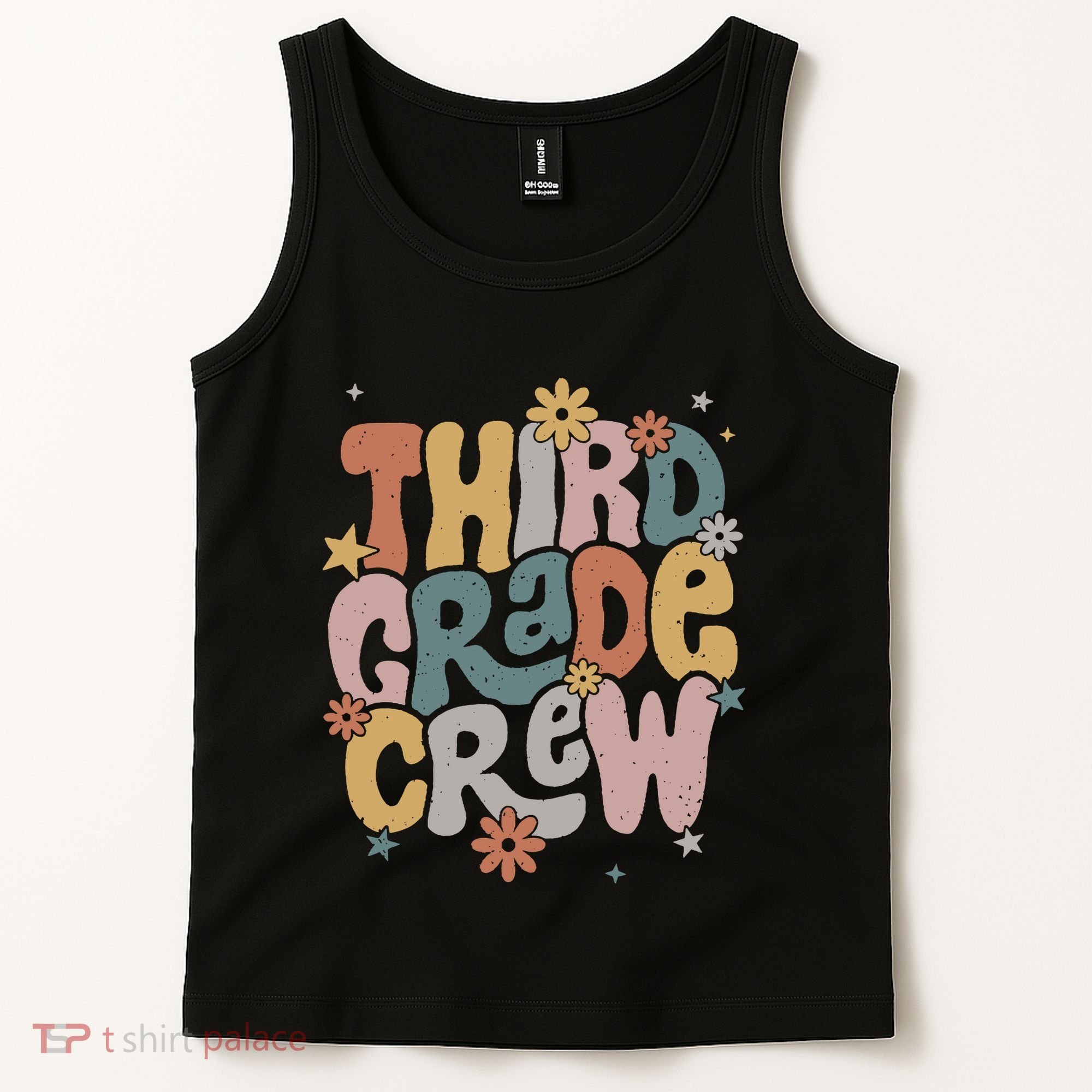 Retro Third Grade Crew 3rd Grade Teacher First Day Of School Teacher Tank Top