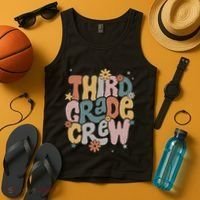 Retro Third Grade Crew 3rd Grade Teacher First Day Of School Teacher Tank Top thumb 4