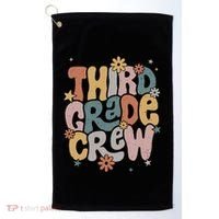 Retro Third Grade Crew 3rd Grade Teacher First Day Of School Teacher Golf Towel thumb 0