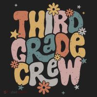 Retro Third Grade Crew 3rd Grade Teacher First Day Of School Teacher Golf Towel thumb 3