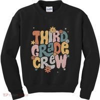 Retro Third Grade Crew 3rd Grade Teacher First Day Of School Teacher Kids Sweatshirt thumb 0