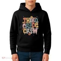 Retro Third Grade Crew 3rd Grade Teacher First Day Of School Teacher Kids Hoodie thumb 4