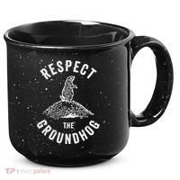 Respect The Groundhog Funny Groundhog Day Shadow Lover Gift 15oz Campfire Ceramic Mug thumb 0