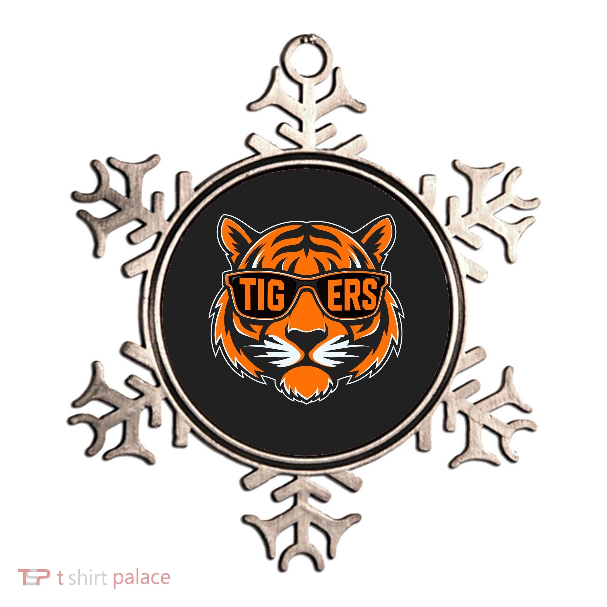 Retro Tigers Gift Sports Fan Name Ornament
