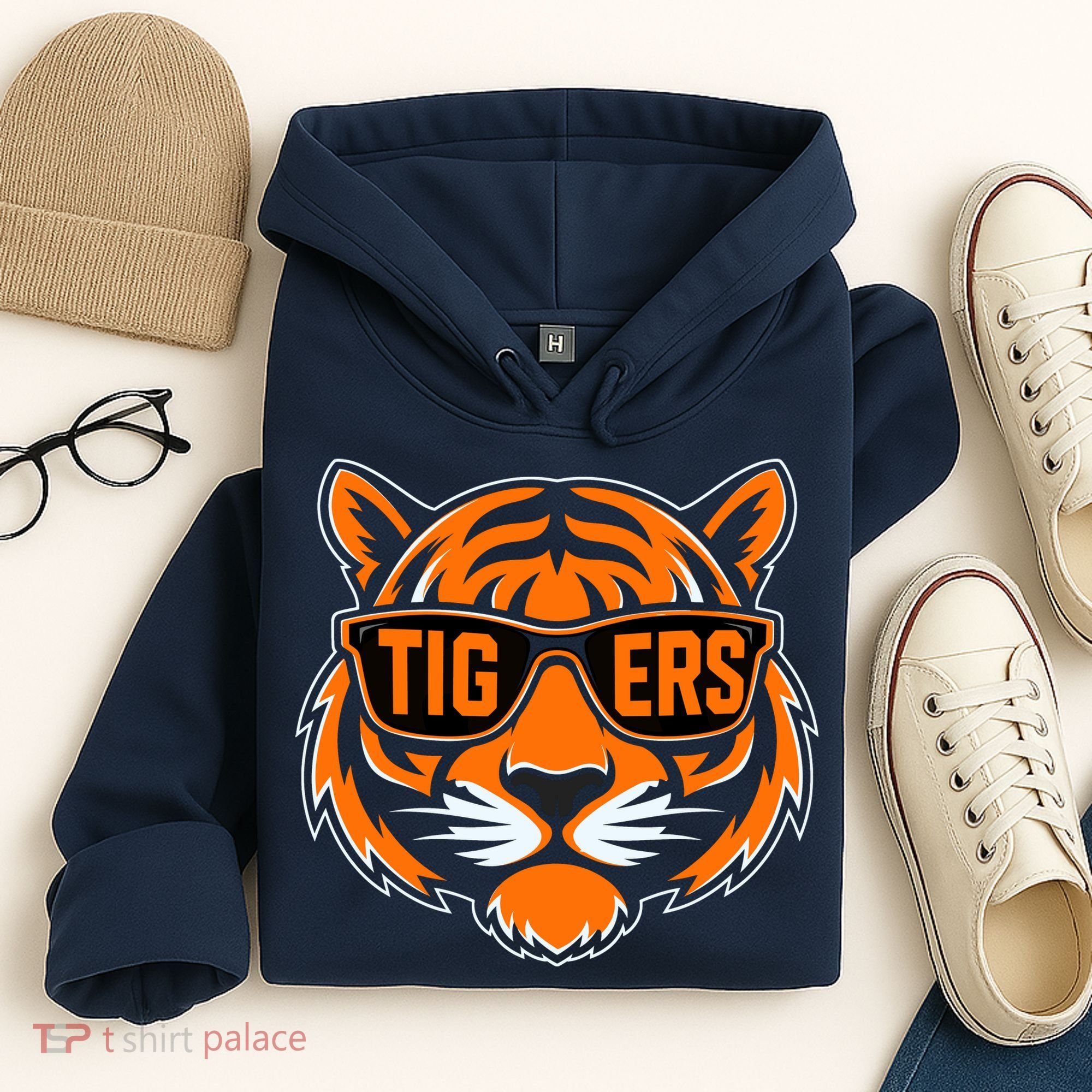 Retro Tigers Gift Sports Fan Name Hoodie