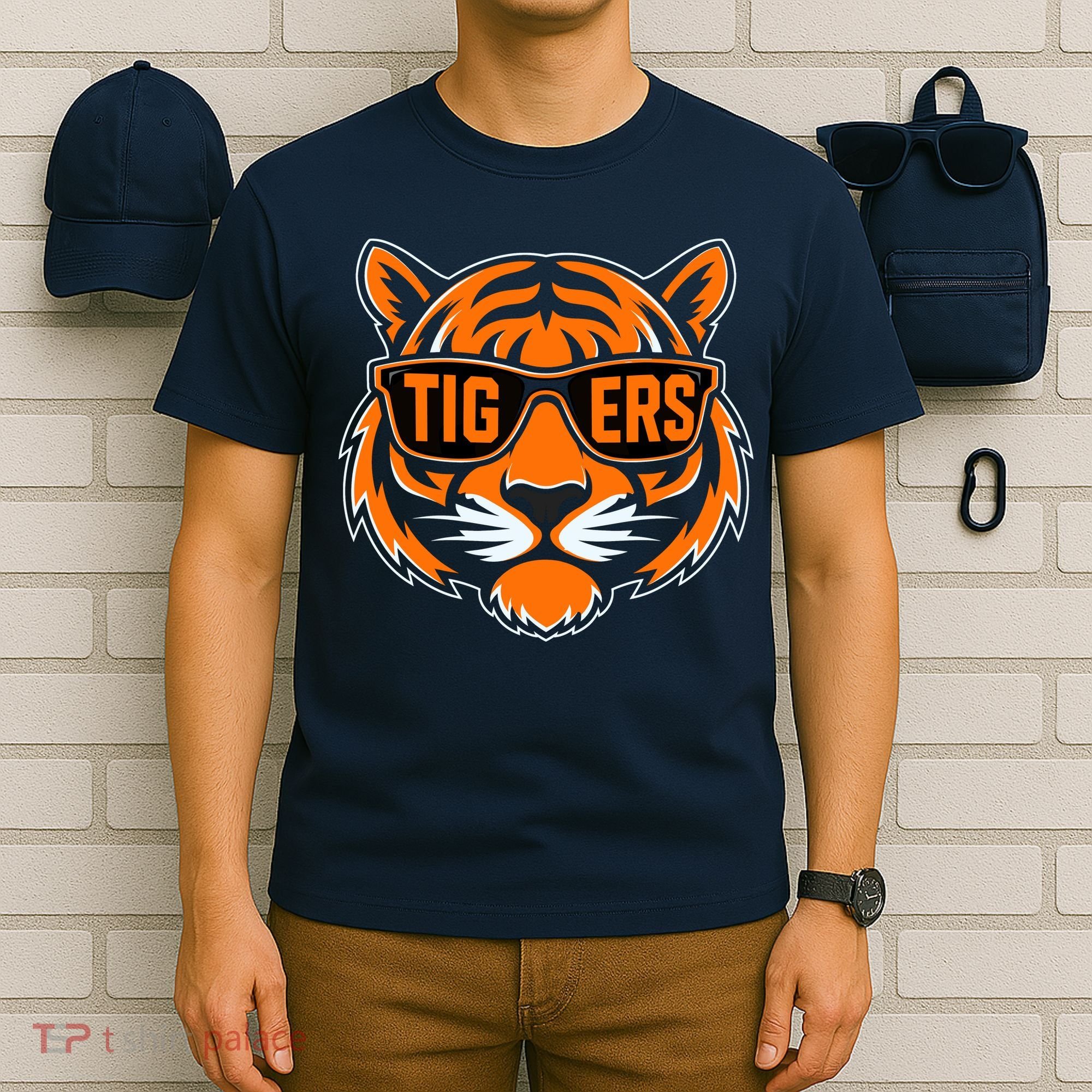 Retro Tigers Gift Sports Fan Name T-Shirt