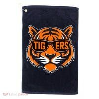 Retro Tigers Gift Sports Fan Name Golf Towel thumb 0
