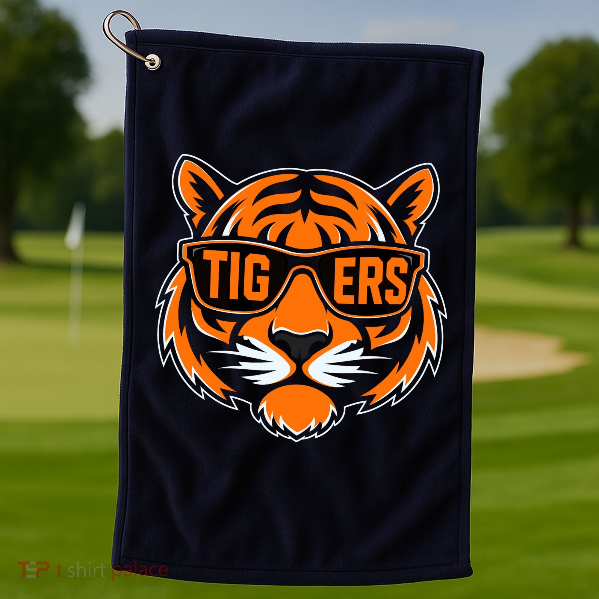 Retro Tigers Gift Sports Fan Name Golf Towel