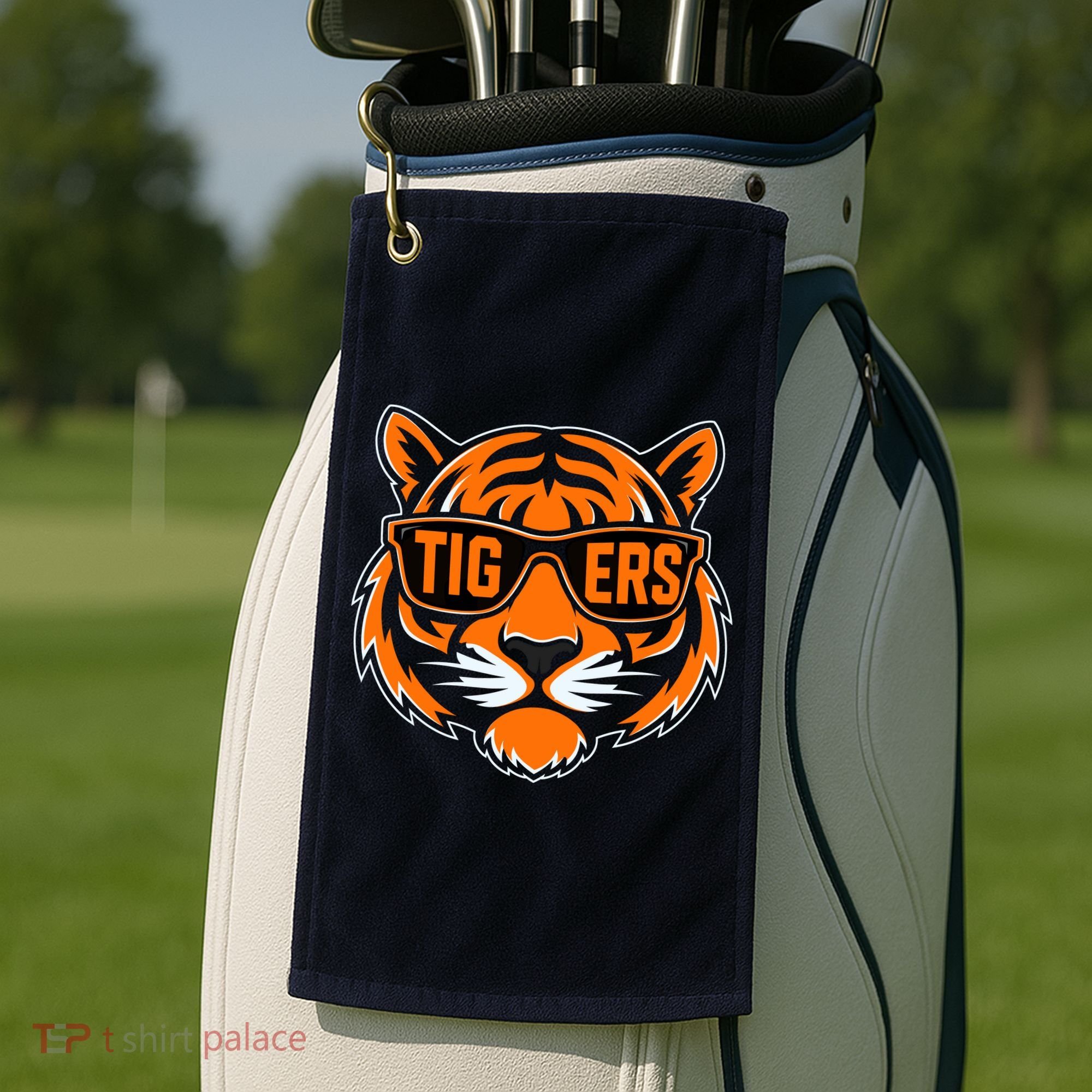 Retro Tigers Gift Sports Fan Name Golf Towel