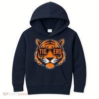 Retro Tigers Gift Sports Fan Name Kids Hoodie thumb 0